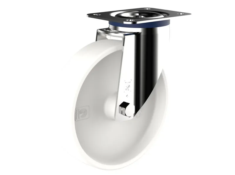 Stainless steel castors and adjustable feet